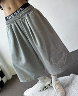 Swan Stripe Letter Patch Hooded Sleeveless Top 3color