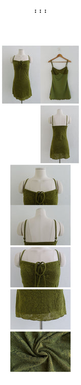 LITTLE FOREST EMBROIDERY MINI DRESS