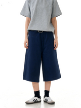 High Waist Cargo Knee Shorts