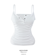 Silvia Snap Shirring Sleeveless (2color)