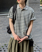 パヴェルストライプカラーショートスリーブTシャツ