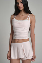 Strawberry milk sleeveless top, Pink