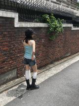Distressed Washed Denim Hot Pants (3c)