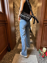 ローセミロングデニムパンツ