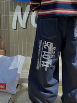 Number 01 Lettering Balloon Pants 2C