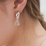 LUMP OF WATER DROP EARRING (COLORLESS)
