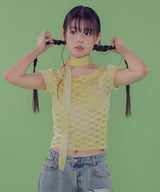 [NF] MILKY WAY SCARF TEE_(LIME)_F24QB361