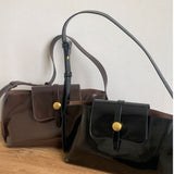 Vintage Leather Classic Shoulder Bag