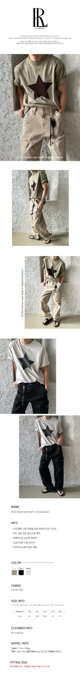 [S/S] ベルベットスターハーフtシャツ