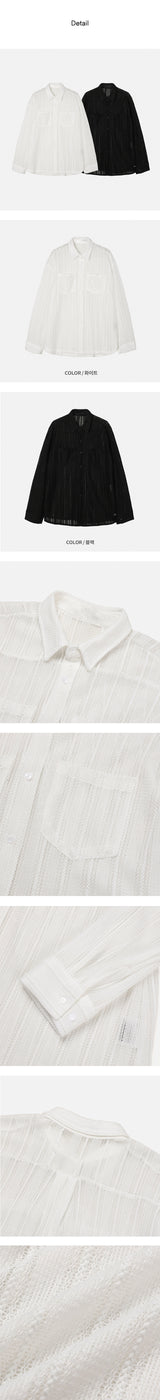 [S/S] Lace see through shirts (2color)