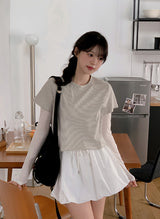#SL Basic Layered Round T-shirt (2color)