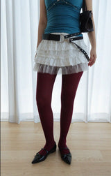 MAMA PUNCHING LACE CAN CAN MINI SKIRT (3COLORS!)
