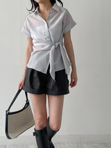 Pleated Cabra Shorts