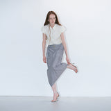 Smocked blouse cream