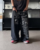 MG lettering washed sweatpants