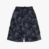 tiedye capri cargo shorts_black