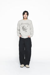 25SS ダメージウォッシュドワイドカーゴパンツ ブラック