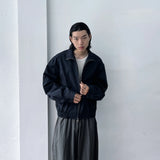 Cropped Utility Zip Jacket