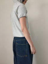 Willy Stripe Hoodie Short Sleeve (3color)