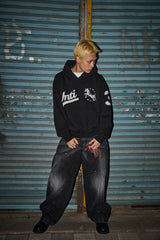 UNICORN VARSITY EMBLEM HOODIE BLACK