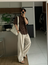 Cool Basic Semi-Over Short Sleeve Shirt