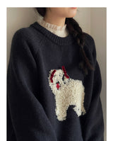 3D Embroidery Ribbon Fleece Deco Knit Sweater