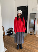 Heyo Check Banding Long Skirt