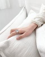 Velvet Crystal Heart Ring