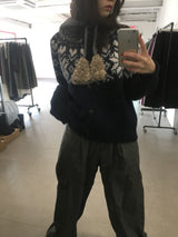 Roselle Heart Snowflake Cardigan (2color)