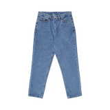 CHECK RIBBON DENIM PANTS