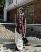 Posi smooth overfit checked shirt