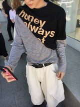 スウィート セミクロップ ショートスリーブ Tシャツ 6C
