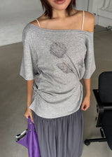 シェルシャーリングオフTシャツ