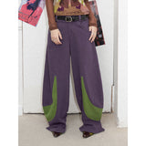 Loose casual stacked banana trousers