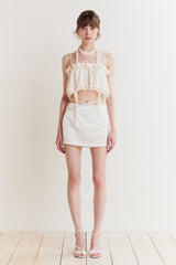 LILY SCARF TOP cream