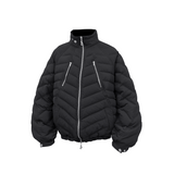 RELABEL Interactive (Black Bone) V-Cut Bone Structure Muscle 90 National Standard Inner/Outer Layered Rib-Knit Down Jacket