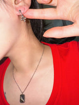 Silver ball drop earring (set)