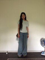 With Back Pocket Denim (1color)