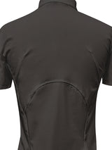  CURVED ZIP-UP SHIRT WITH LAYER . DARK BROWN
