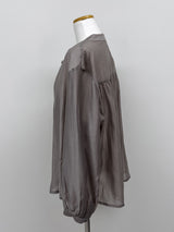 Tony See-through Wrap Balloon Fit Blouse