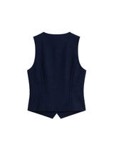 [PRE-FALL] Dana Vintage Button Tailored Vest Navy