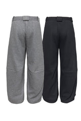 Layered Zip Brushed Knife Pants