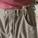 Nelz Corduroy Snap Wide Pants