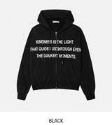 Moments Lettering セミクロップフードジップアップ