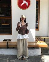 ランディー ポルカドットロングスリーブカーディガン