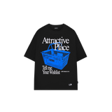 バスケットピクセルグラフィックオーバーフィットTシャツ