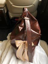 ピローリボンバッグ_chocolate brown