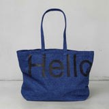 Big tote bag - Blue denim