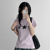 Star Patch Basic Loose Short Sleeve Tee (5 colors)