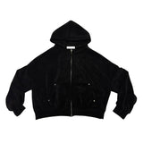 Corduroy hood jumper
